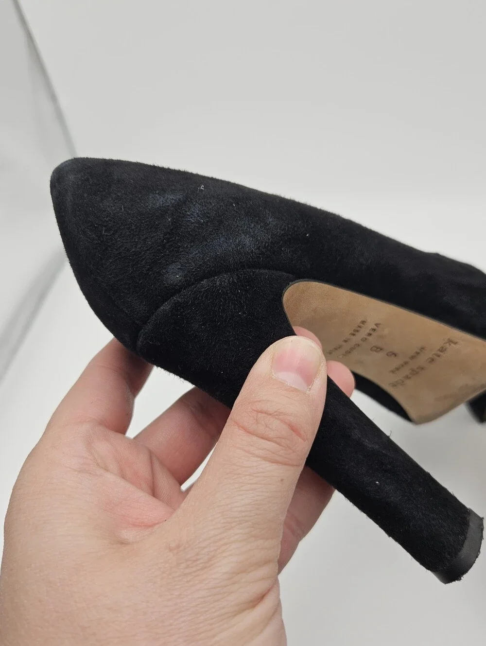 kate spade black suede